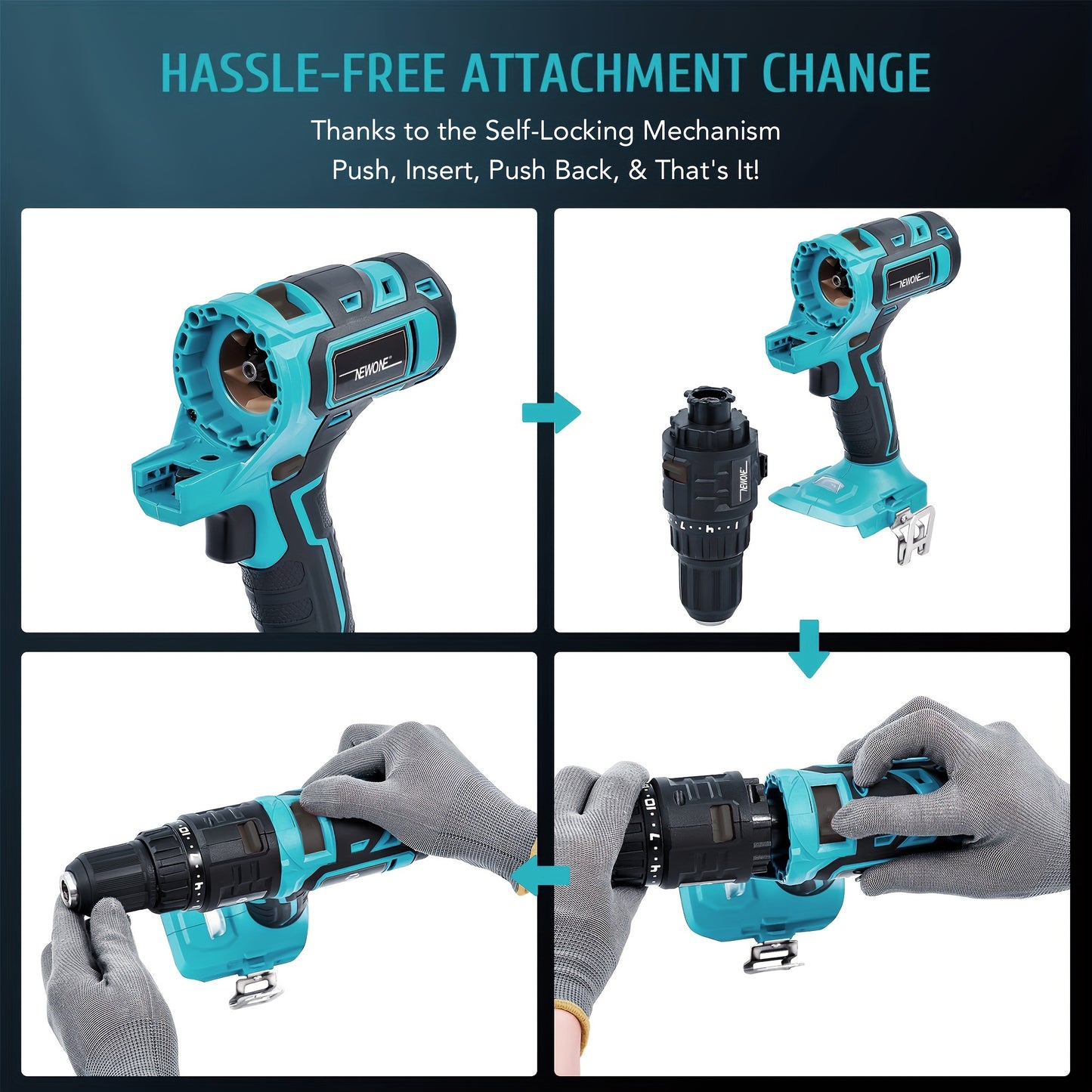 5-in-1 Accu Gereedschap – Boormachine – Reciprozaag – Decoupeerzaag – Multitool – Schuurmachine – 2x 18V 2000mAh Lithium-Ion Batterijen – Snel Wisselmechanisme