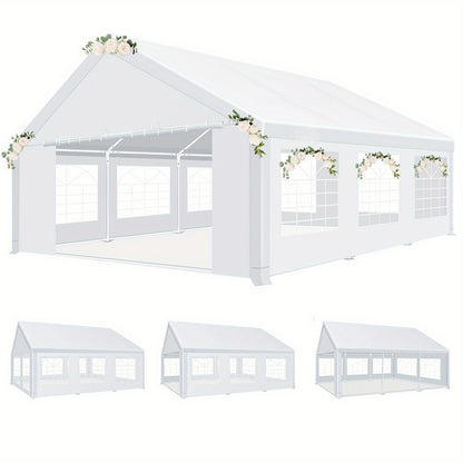 Partytent – Tuintent – Paviljoen – Feesttent – Evenemententent – 6x6 Meter – Aluminium Frame – Waterdicht UV50+ Met Afneembare Zijwanden