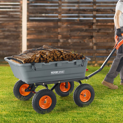 Tuinkar – Kiepkar – Tuintrolley – Bolderwagen – Kruiwagen – Robuust Polyethyleen – Laadvermogen 545 kg – 183 Liter Laadvolume