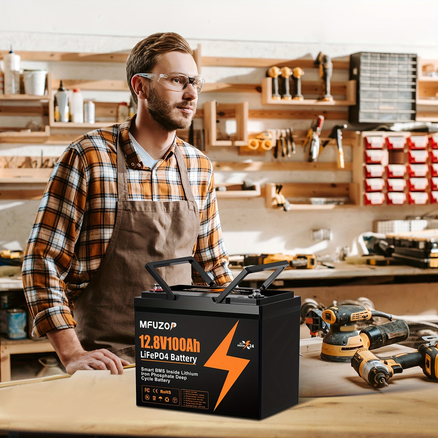 Lithium Accu – 12V Accu – Solar Accu – Camper Accu – Opbergaccu – 100Ah Capaciteit – BMS Bescherming – Hoge Prestaties – Duurzaam & Langdurig