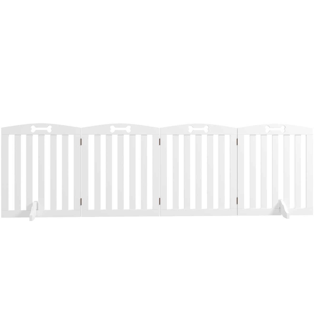 Vrijstaande Honden- En Kinderafzetting – Veiligheidshekje – Barrière – Traphek – Roomdivider – Wit – Extra Steunpoten – 207,5 x 30 x 61 cm