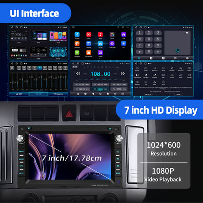 Android Autoradio – Multimedia Systeem – Inbouw Radio – Navigatie Systeem – Touchscreen Radio – 7-inch HD Display – Achteruitrijcamera Met Microfoon