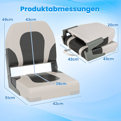 Bootstoel – Klapstoel – Stuurstoel – Vissersstoel – Buitenstoel – Inklapbaar – Waterbestendig – Ergonomisch Kussen
