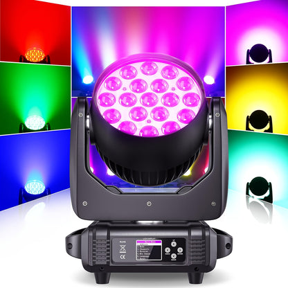 19x25W Moving Head LED Lamp – DJ Licht – Stage Light – RGBW Spot – DMX Verlichting – 540° Beweging – Instelbare Zoom 7°-60°