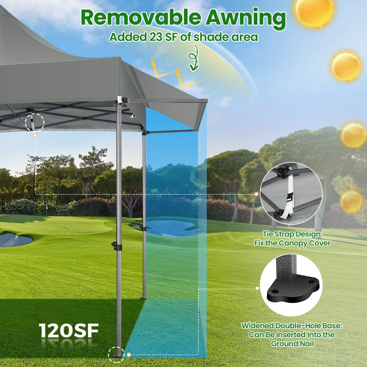 Pop-up Tent – Schaduwdoek – Vouwtent – Canopy – Partytent – Grijs – 3×3 Meter – UPF 50+ Bescherming
