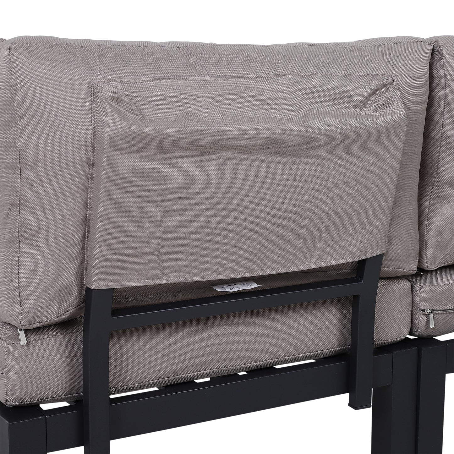 3-delige loungeset – tuinset – loungeset – balkonset – terrasset – aluminium frame – waterafstotende kussens – grijs/natuurkleur