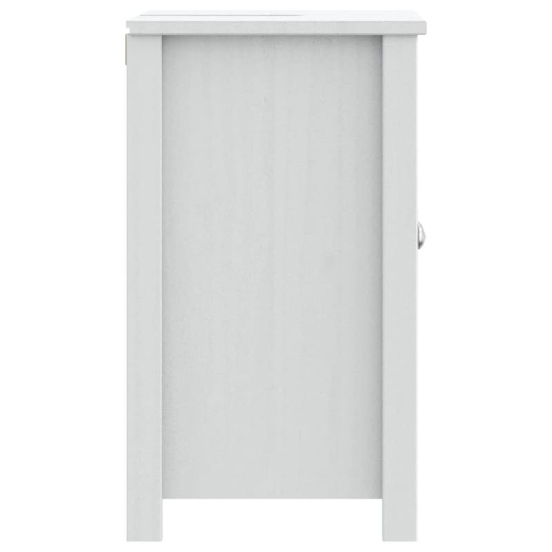 Wastafelmeubel – Badkamermeubel – Wastafelonderkast – Waskomkast – Onderbouwkast – Massief Grenenhout – Compact Ontwerp 60x34x59 cm – Wit