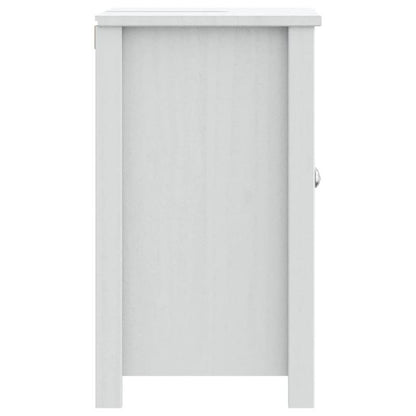 Wastafelmeubel – Badkamermeubel – Wastafelonderkast – Waskomkast – Onderbouwkast – Massief Grenenhout – Compact Ontwerp 60x34x59 cm – Wit