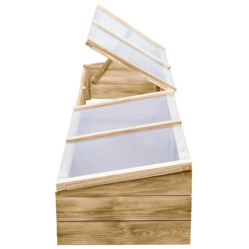 Kas – Kweekkas – Tuinkas – Groentekas – Mini Kas – Geïmpregneerd Grenenhout – 200x50x35 cm – Duurzaam En Weerbestendig