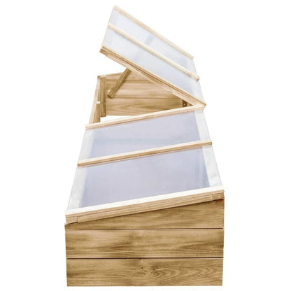 Kas – Kweekkas – Tuinkas – Groentekas – Mini Kas – Geïmpregneerd Grenenhout – 200x50x35 cm – Duurzaam En Weerbestendig