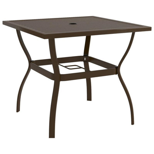 Garden table 81.5x81.5x72cm steel bruin Removable Durable Outdoor, , Backyard Setup, Alfresco Dining, Removable Top, Weatherresistant Material, Dining Table, Garden Furniture, Homeowners, Event Planners
