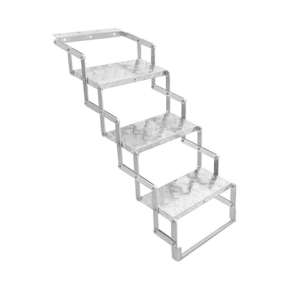 Aluminum Alloy Scissor Stairs, Foldable Step Ladder, 3 Steps Ladder for RV/Camper