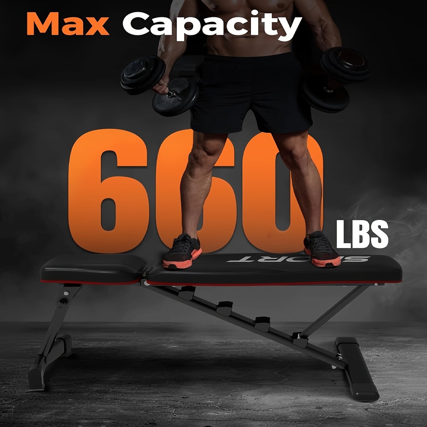 Verstelbare Krachtbank – Fitnessbank – Gewichtbank – Trainingsbank – Bench Press Bank – Inklapbaar – 5-Standen Rugleuning – Draagkracht 299 kg