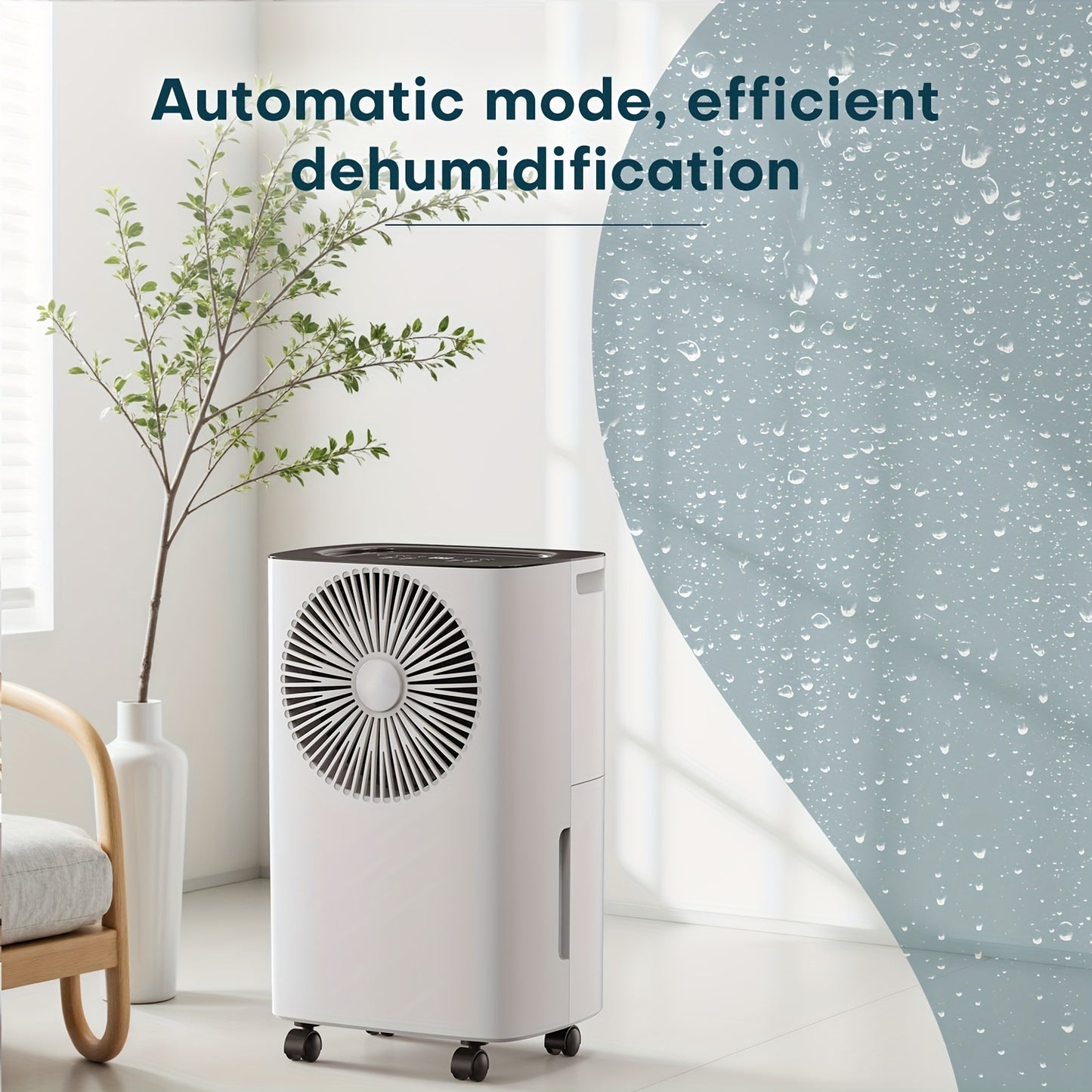 Luchtontvochtiger – Vochtverwijderaar – Vochtvreter – Ontvochtiger – Air Dehumidifier – 12L Per Dag Capaciteit – Metalen Behuizing Met Continue Afvoer