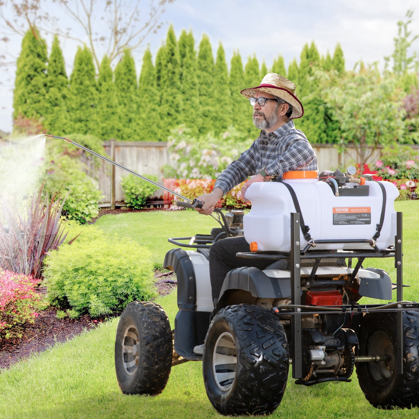 Veldspuit – Rugspuit – Sproeier – Spuitmachine – ATVsproeier – 60 Liter Inhoud – Instelbare Druk 0-72 PSI
