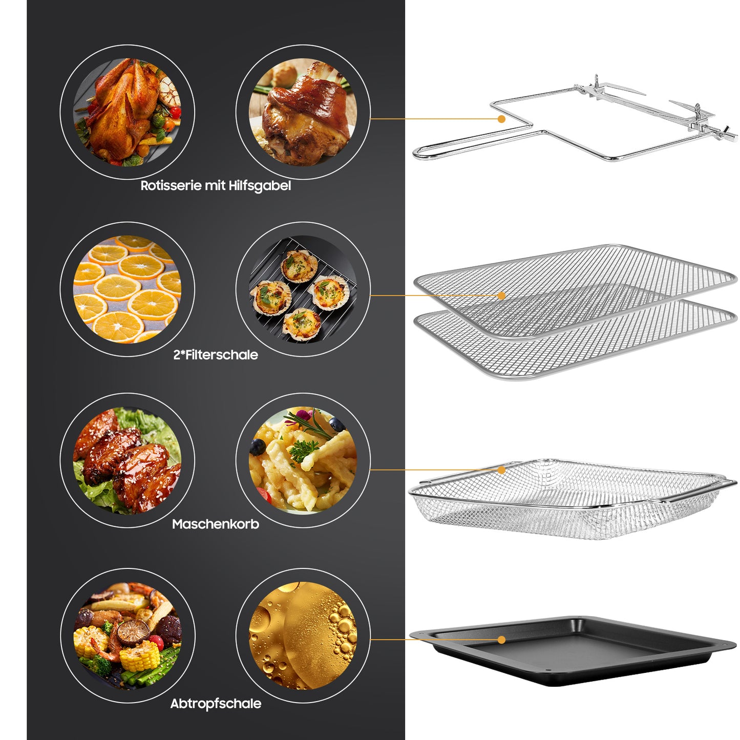 Airfryer – Heteluchtfriteuse – Mini Oven – Heteluchtoven – Gezond Koken – 15L XXL Capaciteit – 2200W Vermogen – 13 Programma’s Met Touchscreen