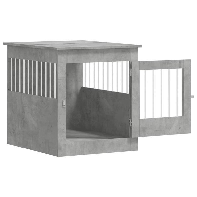 Hondenkennel – Hondenren – Buitenkennel – Tuinkennel – Meubelstijl Kennel Grijs – Weerbestendig Hout – Betonlook Afwerking 64,5x80x71 cm