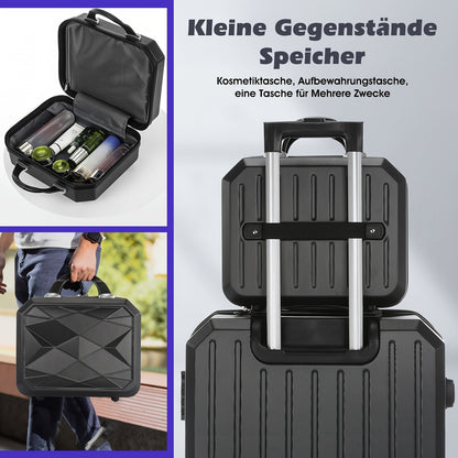 Vierdelige Hardshell Kofferset – Koffer Set – Reiskoffer – Spinner Koffer – Bagage – 360° Draaibare Wielen – TSA Cijferslot – Anthracite