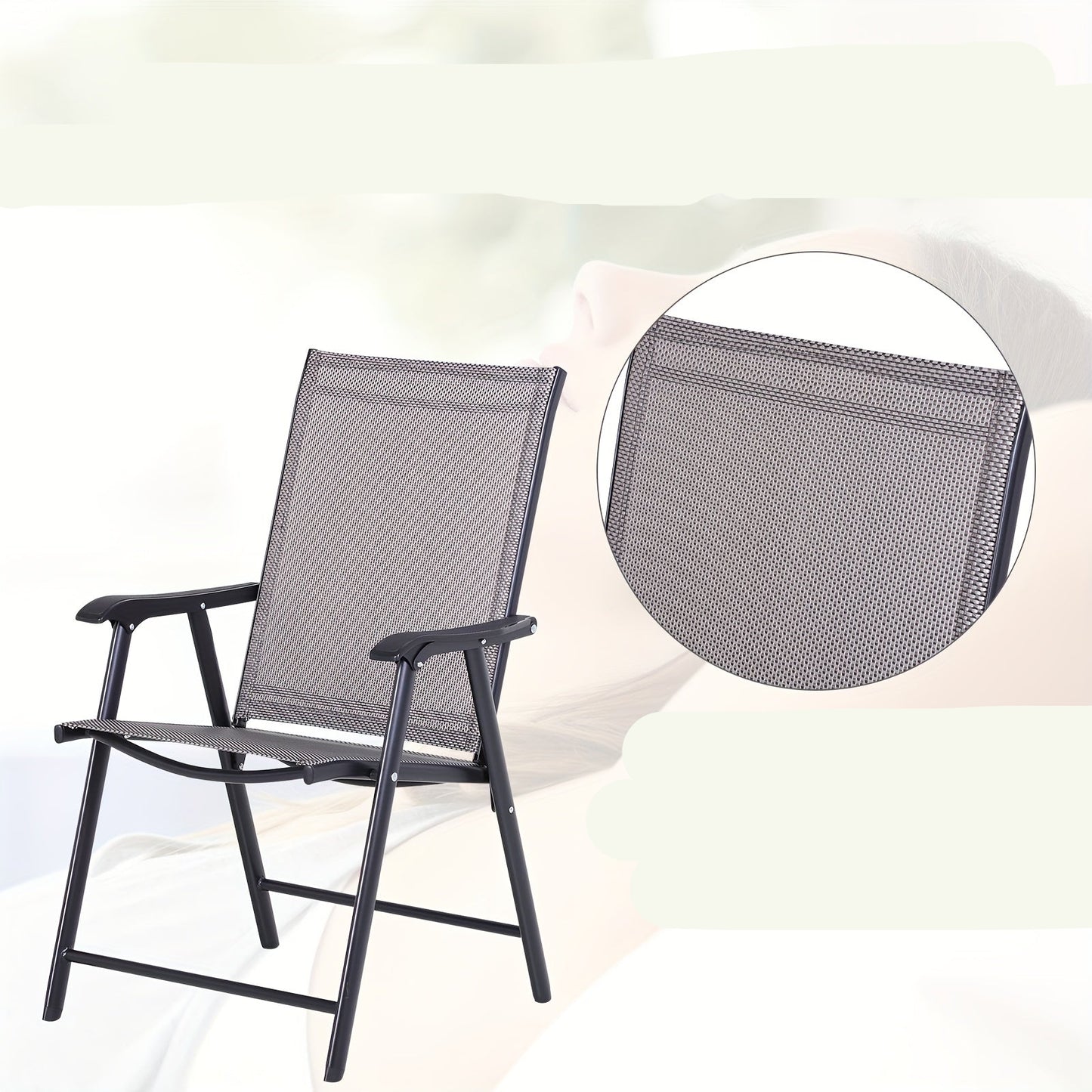 Campingstoelen – Campingstoelen Opvouwbaar – Stoel Voor Buiten – Tuinstoelen – Lichtgewicht Metalen Frame – Comfortabele Armleuningen