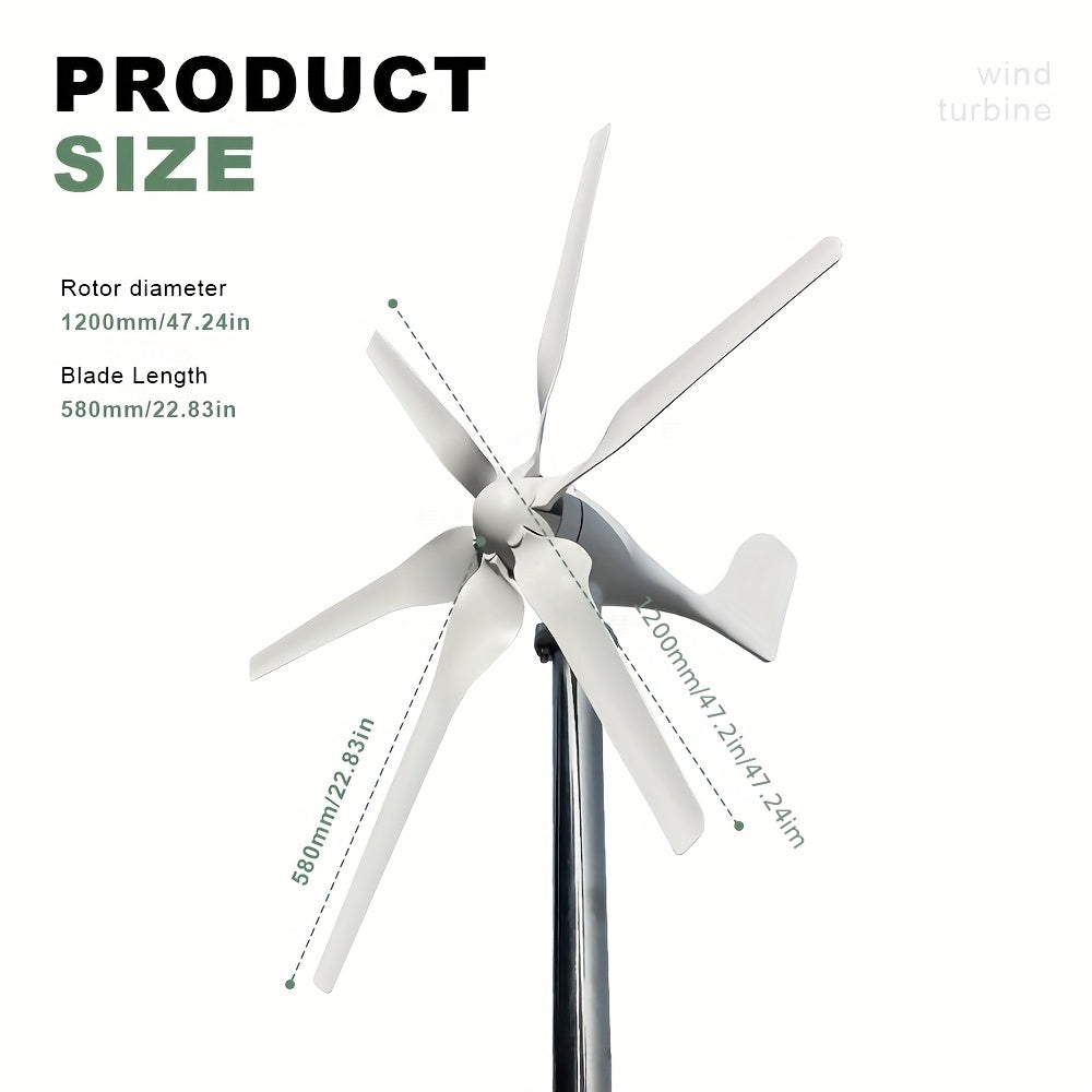 Windturbine Horizontale As – Windmolens – Windgenerator – Windenergie Systeem – Windmolen Generator – 24V 1000W – Laag Geluid & Laag Startwindvermogen