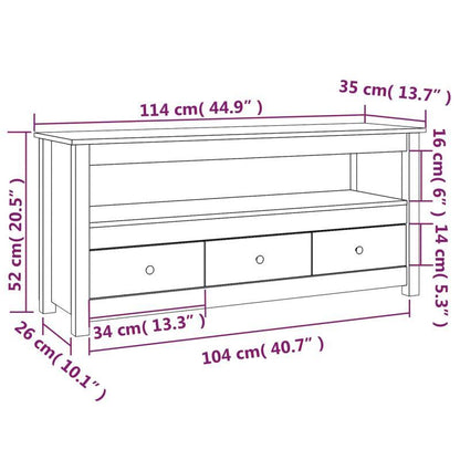 TV-meubel – Tv-kast – Entertainmentmeubel – Mediameubel – Dressoir – Massief Hout – Geschikt voor 75 Inch TV – Ruime Opbergruimte – Eenvoudige Montage – Compact Ontwerp – Modern Design