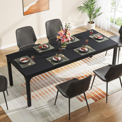Conferentietafel – Vergadertafel – Meetingtafel – Bureaublad – Seminar Tafel – Modern – 198 cm – Zwart