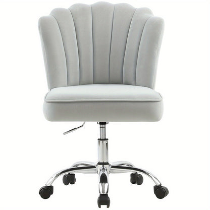 Velvet Bureaustoel – Draaistoel – Bureaustoel Met Wielen – Verstelbare Stoel – Ergonomische Stoel – Hoogwaardige Houten Basis – Comfortabele Zitting In Roze