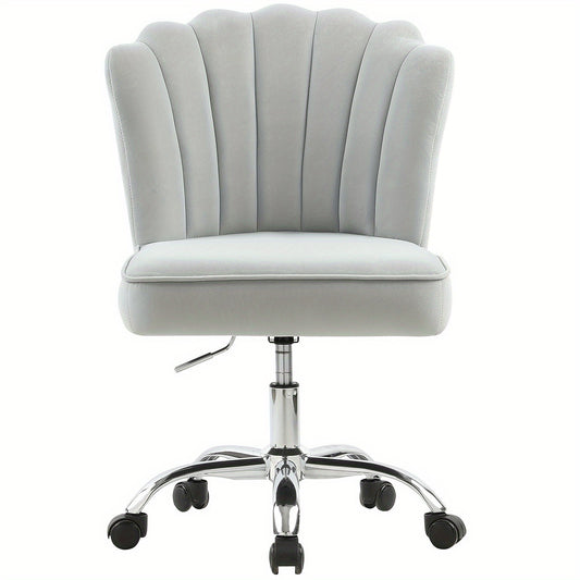 Velvet Bureaustoel – Draaistoel – Bureaustoel Met Wielen – Verstelbare Stoel – Ergonomische Stoel – Hoogwaardige Houten Basis – Comfortabele Zitting In Roze