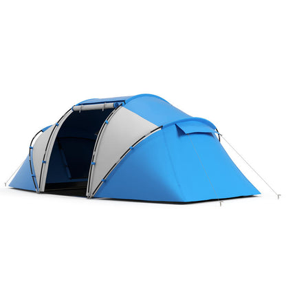 Tent – Kampeertent – Familietent – Koepeltent – Tunneltent – Ruim 4-6 Persoons – Lichtgewicht Aluminium Frame – Waterdicht Met Regenhoes & Grondzeil