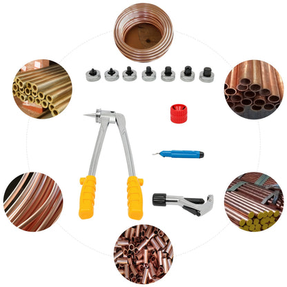 Buisvergroter – Pijpuitzetter – Buisuitzetter – Buisset – Leidingset – Handmatig – 10-28 mm – Gehard Staal