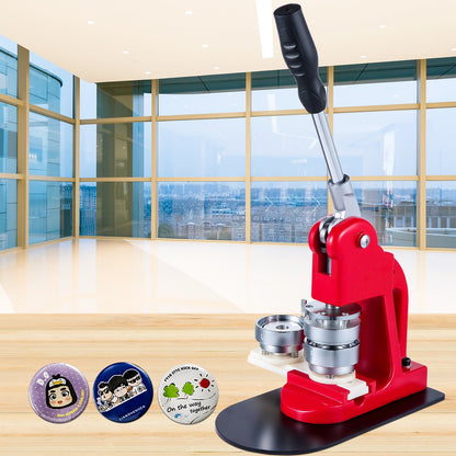 Button Maker – Button Pers – Badge Maker – Pin Maker – Knop Machine – Compleet Pakket Met 1000 Onderdelen – Robuust Gietijzer Frame