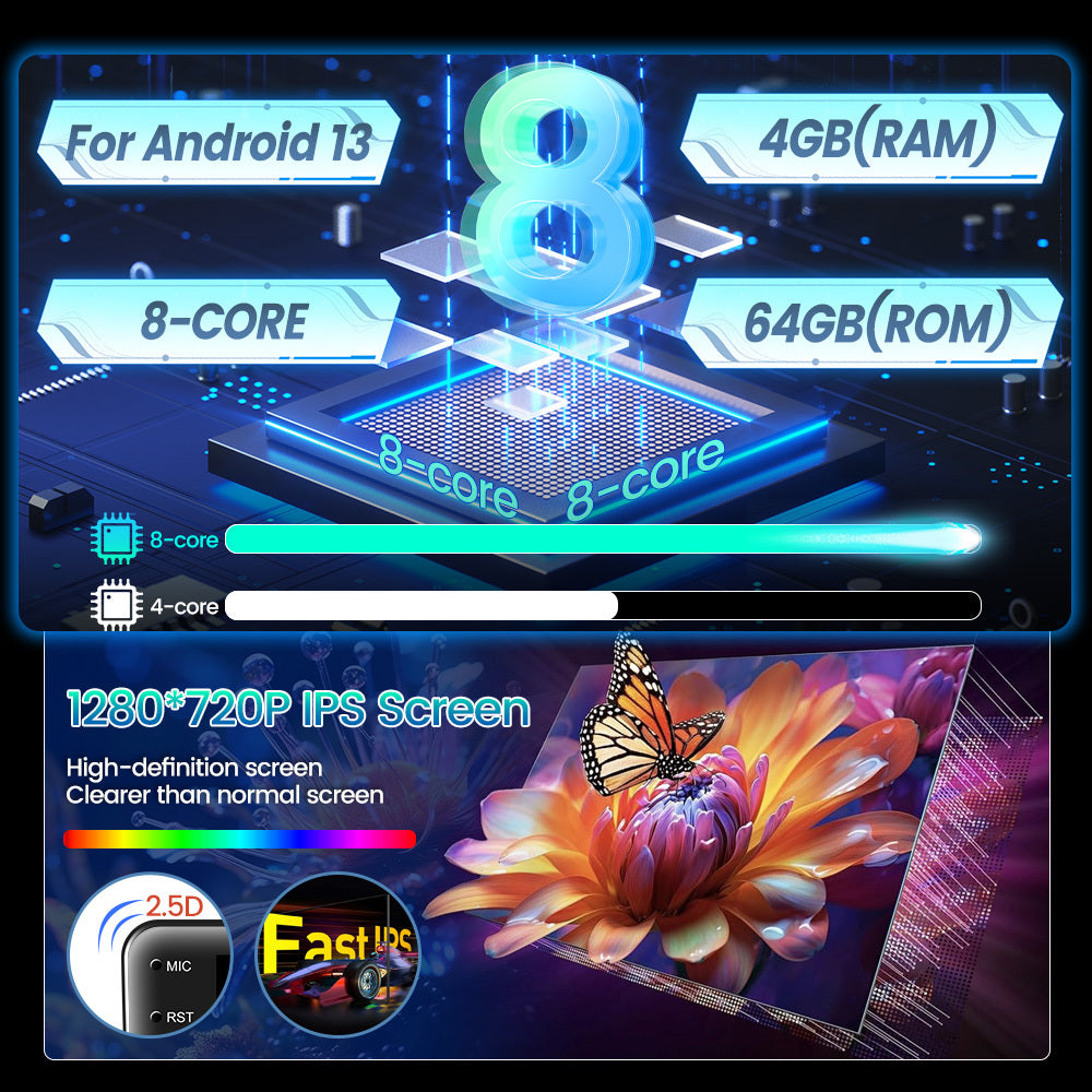 Android 13 Autoradio – Multimedia Systeem – Car Stereo – Navigatie Unit – Inbouw Radio – 9 Inch Touchscreen – 4G + 64GB Opslag – Draadloos CarPlay & AHD Achteruitrijcamera