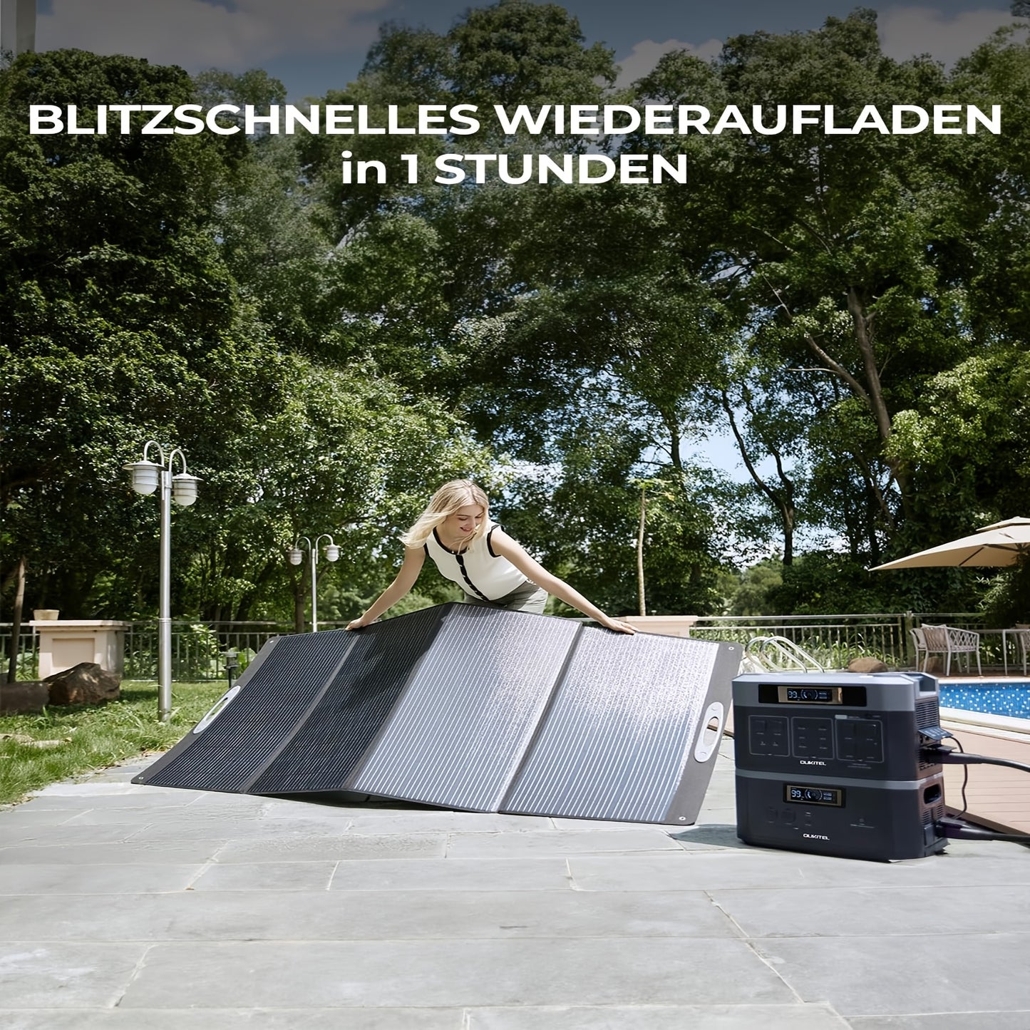 Powerstation – Energiecentrale – Noodstroomvoorziening – Draagbare Generator – Solar Powerstation – 2048Wh Capaciteit – 2200W Output – LiFePO4 Batterij – Snelladen – Lange Levensduur 3500+ Cycli