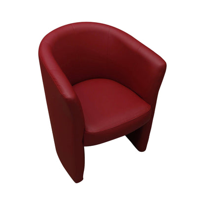 Dpanett Armchair, Upholstered Living Room Chair, Padded Seat with Eco-Leather Armrests, 64x63x76 cm, Available in 5 Colors