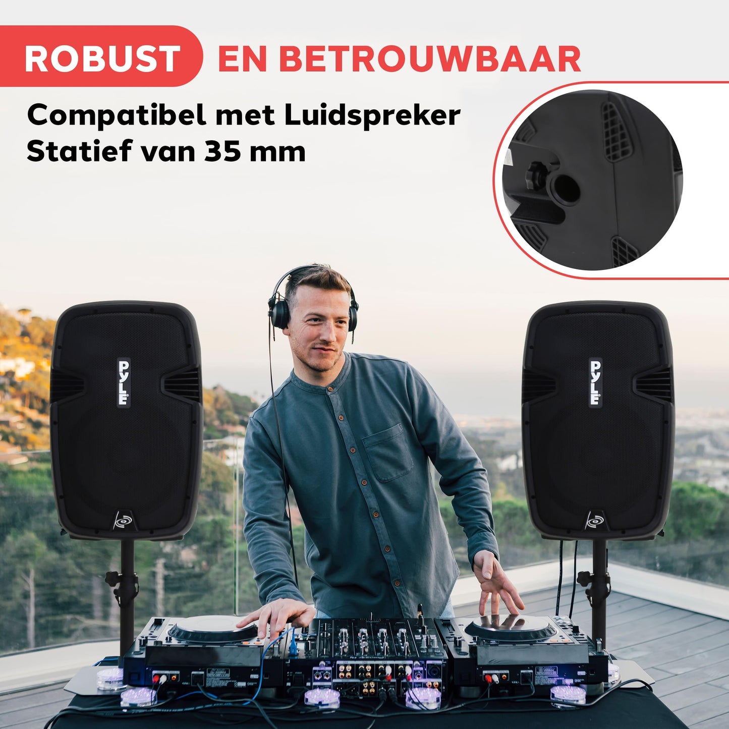 Draadloos Speaker Systeem – Bluetooth Speaker – PA Speakerset – Geluidsinstallatie – Feestversterker – 1800W Vermogen – 30,5 cm Subwoofer – Inclusief Microfoon & Statieven