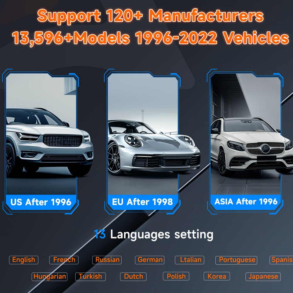 OBD2 Scanner – Auto Diagnosetool – Foutcode Lezer – Motor Scanner – Autodiagnose Apparaat – Alle Systemen Diagnose – Levenslang Gratis Updates