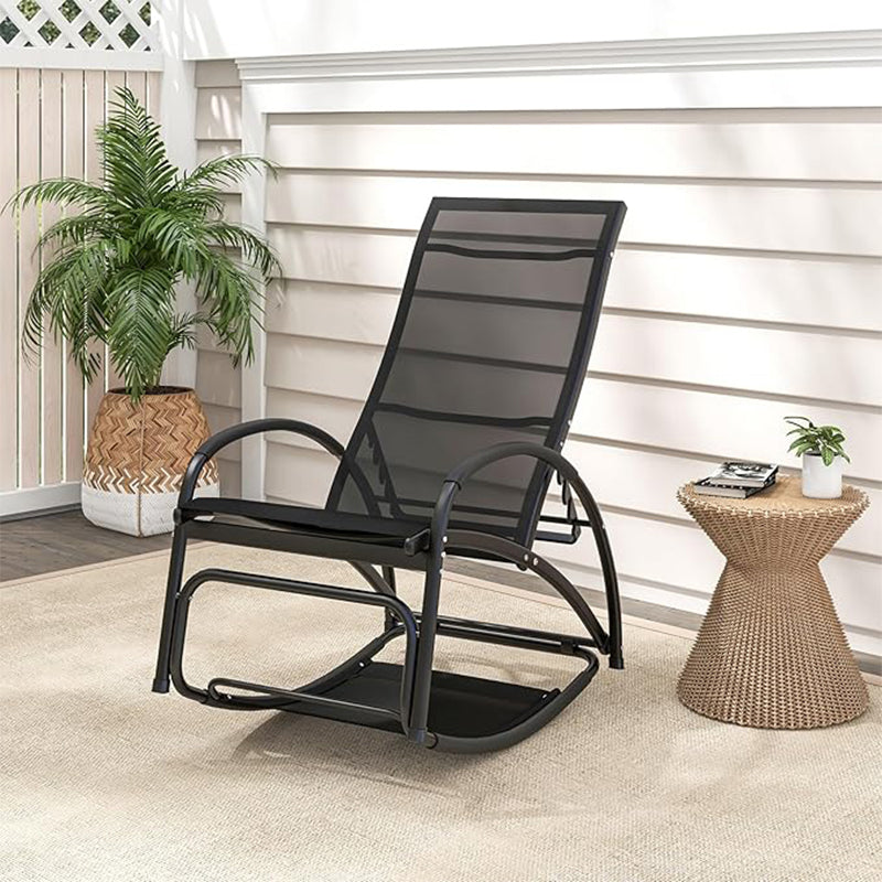 2-in-1 Schommelstoel en Ligstoel – Schommelstoel – Relaxstoel – Tuinstoel – Verstelbare Stoel – Aluminium Frame – Vier Verstelbare Rugleuningposities