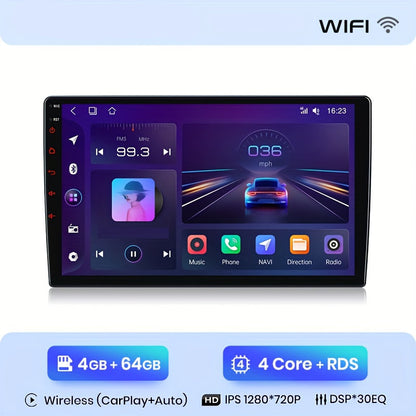 Android Autoradio – 2DIN Multimedia Speler – Touchscreen Radiosysteem – CarPlay Autoradio – Android Auto – 9 Inch HD Scherm – Draadloze Connectiviteit – 4GB RAM 64GB Opslag – GPS Navigatie – BMW 1 Serie 2004-2011