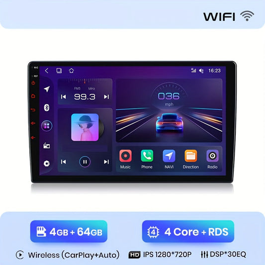 Android Autoradio – 2DIN Multimedia Speler – Touchscreen Radiosysteem – CarPlay Autoradio – Android Auto – 9 Inch HD Scherm – Draadloze Connectiviteit – 4GB RAM 64GB Opslag – GPS Navigatie – BMW 1 Serie 2004-2011