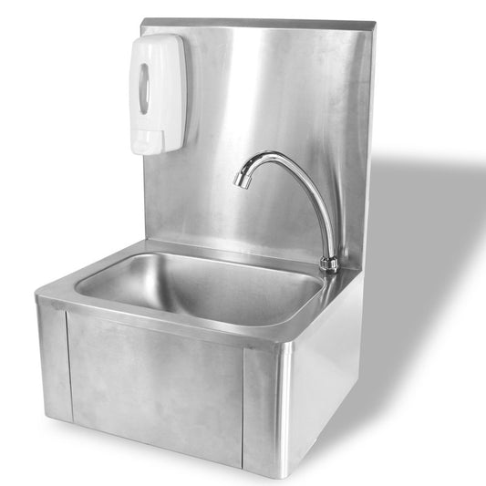 Touchless Knee-Operated Sink for Hands Made of Stainless Steel - Hendi 810309