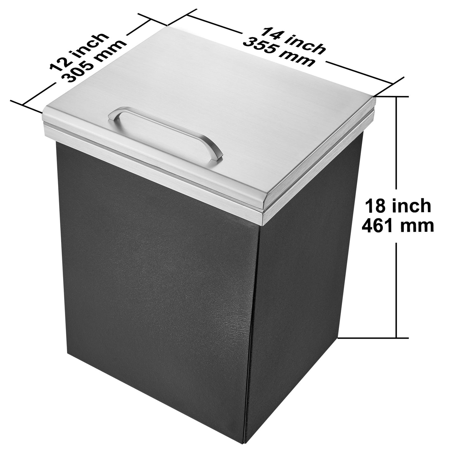 IJsbox – Ijscontainer – Koelbox – Ijskoeler – Ijsbak – Roestvrijstalen Inbouw – 28,5 Liter Capaciteit – 24 Uur Isolatie Zonder Elektriciteit