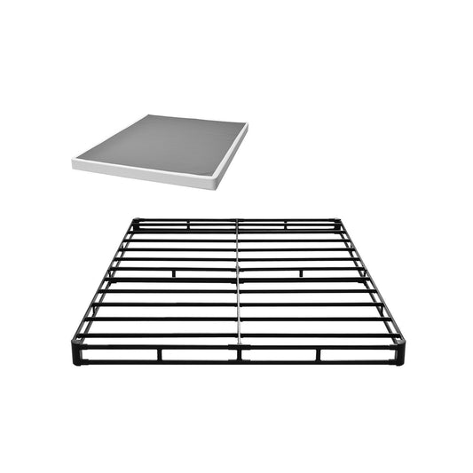 Boxspring Bedbodem – Boxspring Onderstel – Bedframe – Matras Ondersteuning – Queen Size – Staal Frame – Antislip Stoffen Hoes – 200x151x10 cm – Draagvermogen 1600 kg
