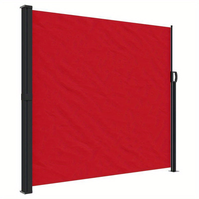 Windscherm – Windscherm Uitschuifbaar – Windscherm Tuin – Windscherm Veranda – Flexibele Afmetingen Tot 600 Cm – Weerbestendig Metalen Frame - Rood