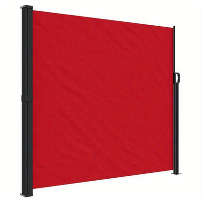 Windscherm – Windscherm Uitschuifbaar – Windscherm Tuin – Windscherm Veranda – Flexibele Afmetingen Tot 600 Cm – Weerbestendig Metalen Frame - Rood