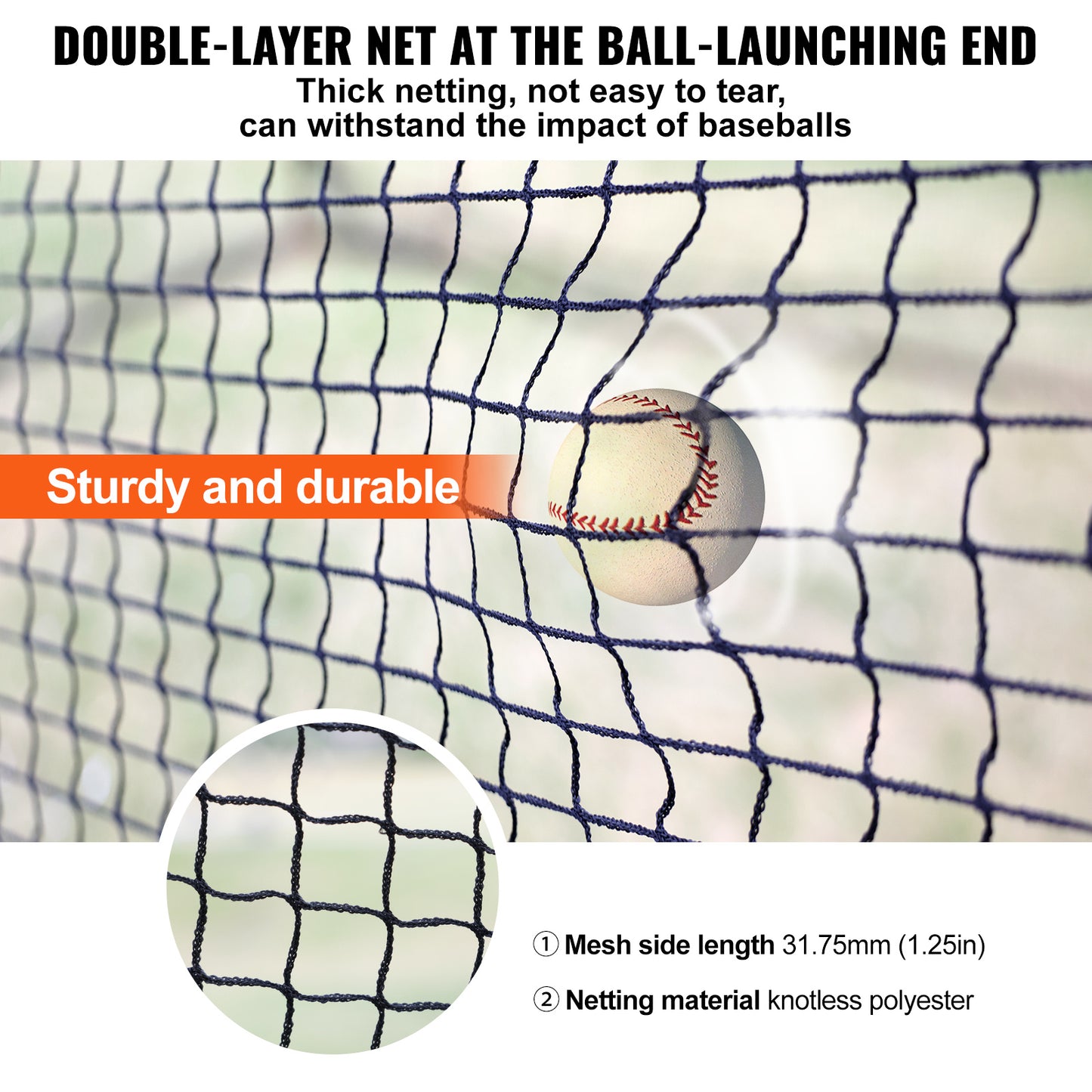 Batting Cage – Honkbal Kooi – Oefenkooi – Softbal Kooi – Pitching Kooi – Extra Ruim 10x3,3x3 Meter – Duurzaam Glasvezel Frame