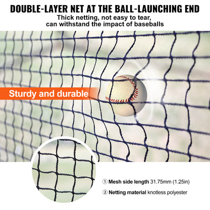 Batting Cage – Honkbal Kooi – Oefenkooi – Softbal Kooi – Pitching Kooi – Extra Ruim 10x3,3x3 Meter – Duurzaam Glasvezel Frame