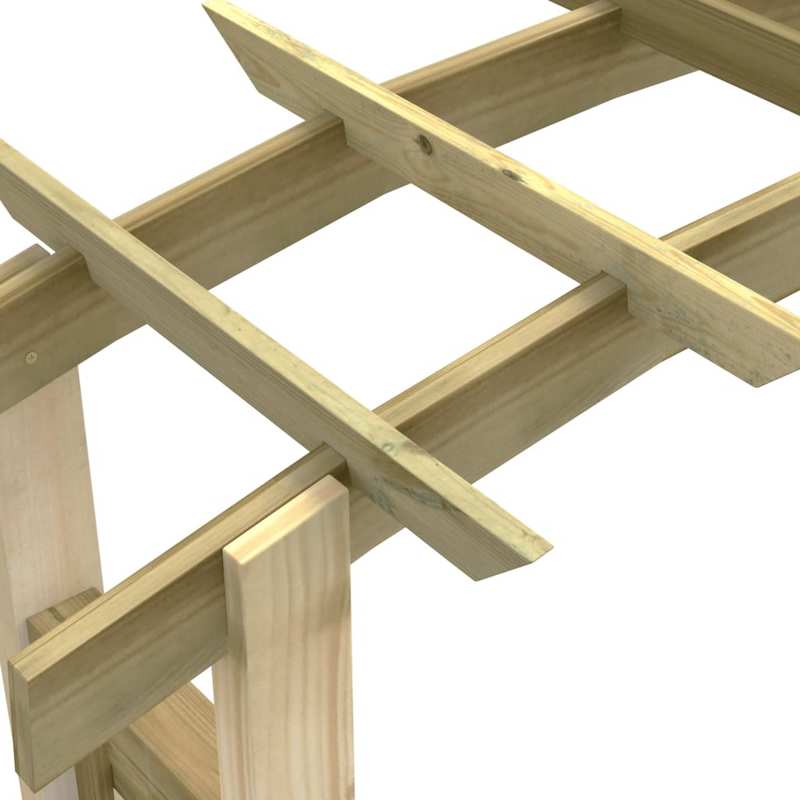 Houten Tuinboog – Tuinboog – Klimsteiger – Klimframe – Boogdoorgang – Bruin – 150 x 60 x 210 cm – Groen Geïmpregneerd Grenenhout