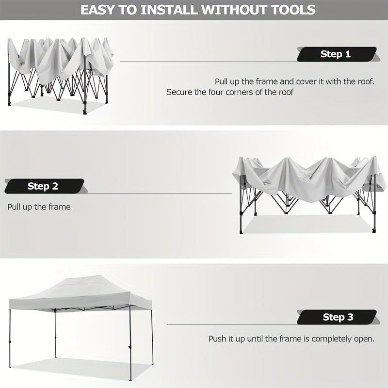 Pop-Up Canopy Tent – Partytent – Schaduw Tent – Buiten Tent – Ruim 3x4,5 Meter – Lichtgewicht Alloy Frame – Inclusief Draagtas