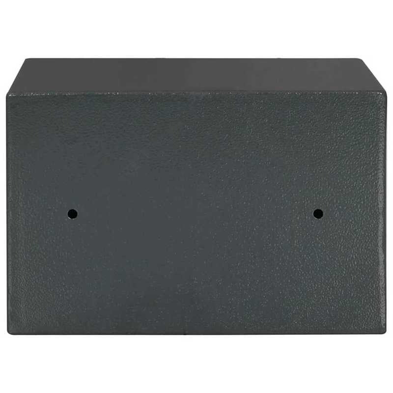Kluis – Veiligheidskast – Geldkist – Bewaarbox – Safe – Donkergrijs Stalen Beveiligingskluis – Compact 20x31 cm – Stevig Anti-Inbraakslot