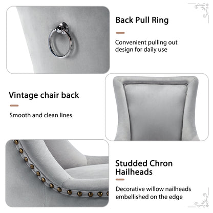 Eetkamerstoel – Keukenstoel – Woonkamerstoel – Gestoffeerde Stoel – Vintage Stoel – Velours Bekleding – Massief Houten Frame